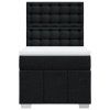 vidaXL Box spring postel s matrací černá 80 x 200 cm textil