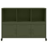 vidaXL Příborník olivově zelený 100,5 x 39 x 72 cm ocel