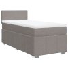 vidaXL Box spring postel s matrací taupe 90x200 cm textil