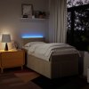 vidaXL Box spring postel s matrací taupe 90x200 cm textil
