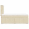 vidaXL Box spring postel s matrací krémová 80 x 200 cm textil