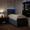 vidaXL Box spring postel s matrací tmavě šedá 80 x 200 cm textil