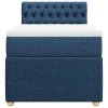 vidaXL Box spring postel s matrací modrá 80x200 cm textil