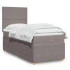 vidaXL Box spring postel s matrací taupe 80x200 cm textil