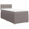 vidaXL Box spring postel s matrací taupe 80x200 cm textil
