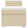 vidaXL Box spring postel s matrací krémová 80 x 200 cm textil