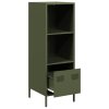 vidaXL Skříň olivově zelená 35 x 39 x 103,5 cm ocel