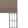 vidaXL Altán ke zdi 4 x 3 m taupe textil
