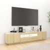 vidaXL TV skříňka s LED osvětlením dub sonoma 180 x 35 x 40 cm
