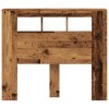 vidaXL Čelo postele s LED old wood 120x18,5x103,5 cm kompozitní dřevo