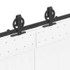 vidaXL Sada příslušenství pro posuvné dveře 400 cm ocelová černá