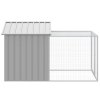 vidaXL Klec pro kuřata s výběhem světle šedá 117 x 201 x 123 cm pozinkovaná ocel