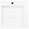 vidaXL Umyvadlo 50 x 50 x 12,3 cm minerální/mramorový kompozit bílé