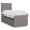 vidaXL Box spring postel s matrací taupe 90x190 cm textil