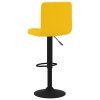 vidaXL Barové židle 2 ks hořčicově žluté samet