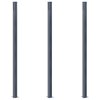 vidaXL Plotové sloupky 3 ks tmavě šedé 185 cm hliník