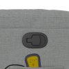 vidaXL Masážní polohovací křeslo světle šedé textil