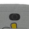 vidaXL Elektrické masážní polohovací křeslo světle šedé textil