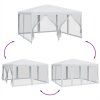 vidaXL Party stan s 8 síťovanými bočnicemi bílý 4 x 4 m HDPE