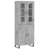 vidaXL Skříň highboard betonově šedá 69,5x34x180 cm kompozitní dřevo