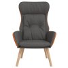 vidaXL Relaxační křeslo tmavě šedé textil a PVC