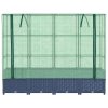 vidaXL Vyvýšený záhon s krytem na skleník, ratanový vzhled 160x40x138 cm