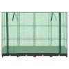 vidaXL Vyvýšený záhon se skleníkem ratanový vzhled 160 x 40 x 123 cm