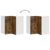 vidaXL Kuchyňská nástěnná rohová skříňka "Porto" kouřový dub kompozit
