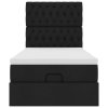 vidaXL Osmanský rám postele s matrací černá 90x200cm textil