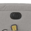 vidaXL Elektrické masážní polohovací křeslo obláčkově šedé textil