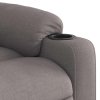 vidaXL Elektrické zvedací masážní polohovací křeslo taupe textil