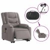 vidaXL Elektrické zvedací masážní polohovací křeslo taupe textil