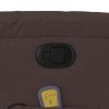 vidaXL Masážní polohovací křeslo tmavě hnědé textil