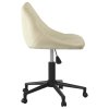 vidaXL Otočná kancelářská židle krémová samet
