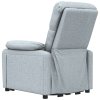 vidaXL Elektrické masážní křeslo světle šedé textil