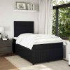 vidaXL Box spring postel s matrací černá 120 x 190 cm samet
