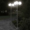 vidaXL Venkovní stojací lampy 2 ks stříbrné 215 cm nerezová ocel