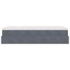 vidaXL Osmanský rám postele s matrací tmavě šedá 80x200cm samet