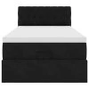 vidaXL Osmanský rám postele s matrací černá 90x200cm samet