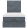 vidaXL Osmanský rám postele s matracemi tmavě šedá 80x200cm samet