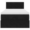vidaXL Osmanský rám postele s matrací černá 90x200cm samet