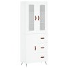 vidaXL Skříň highboard bílá 69,5 x 34 x 180 cm kompozitní dřevo