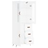 vidaXL Skříň highboard bílá 69,5 x 34 x 180 cm kompozitní dřevo