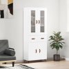 vidaXL Skříň highboard bílá 69,5 x 34 x 180 cm kompozitní dřevo
