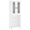 vidaXL Skříň highboard bílá 69,5 x 34 x 180 cm kompozitní dřevo