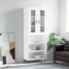 vidaXL Skříň highboard bílá 69,5 x 34 x 180 cm kompozitní dřevo