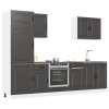 vidaXL 7dílná sada kuchyňských skříněk "Kalmar" černý kompozit
