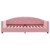 vidaXL Válenda s matrací růžová 80 x 200 cm samet