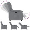 vidaXL Elektrické zvedací polohovací křeslo světle šedé textil