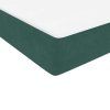 vidaXL Box spring postel s matrací a LED tmavě zelená 80x220 cm samet